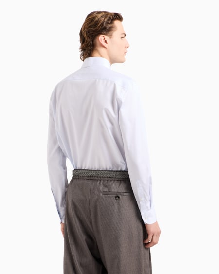 A|x Armani Exchange Regular-fit Shirt In Luxury Striped Cotton