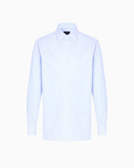 a|x armani exchange Regular-fit shirt in luxury striped cotton