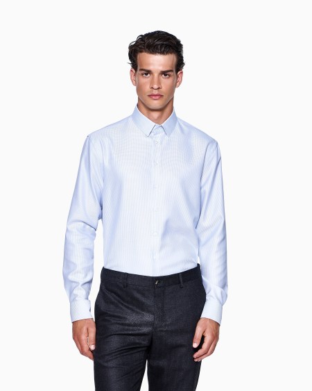 A|x Armani Exchange Regular-fit Shirt Made From Micro-woven Cotton