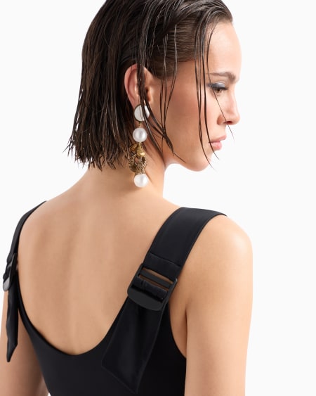 A|x Armani Exchange Resin And Brass Pendant Earrings