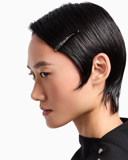 A|x Armani Exchange Resin Hair Clip With Signature Logo