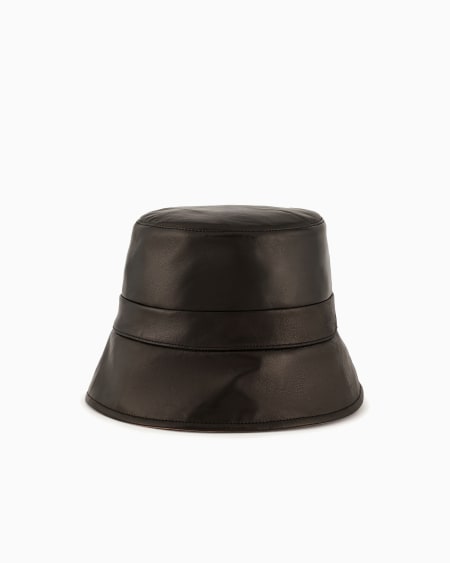 A|x Armani Exchange Reversible Nappa-leather Cloche Hat