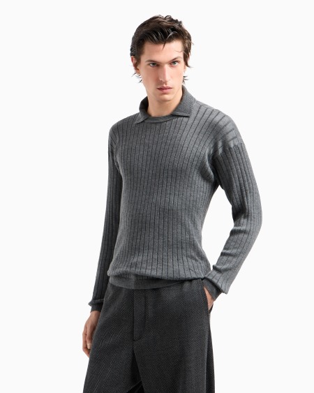 A|x Armani Exchange Ribbed Cashmere And Silk Jumper