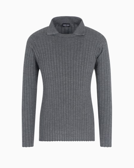 a|x armani exchange Ribbed cashmere and silk jumper