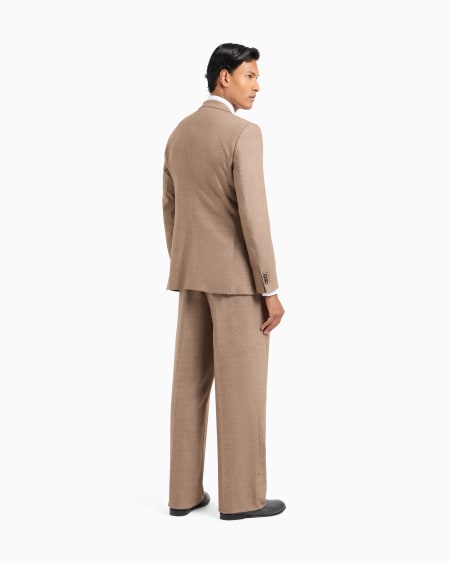 A|x Armani Exchange Royal Line Double-breasted Suit In Stretch Virgin Wool And Cashmere