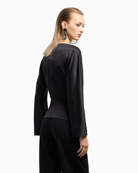 A|x Armani Exchange Shirt In Double-sided Silk Satin