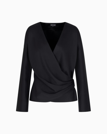 a|x armani exchange Shirt in double-sided silk satin