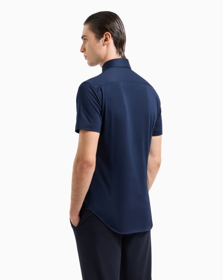 A|x Armani Exchange Short-sleeved Cotton-jersey Shirt