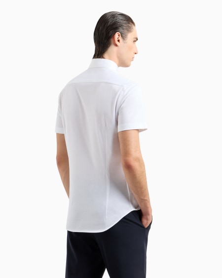 A|x Armani Exchange Short-sleeved Cotton-jersey Shirt