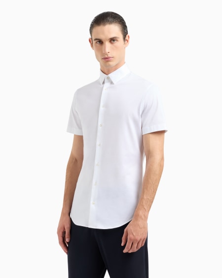 A|x Armani Exchange Short-sleeved Cotton-jersey Shirt