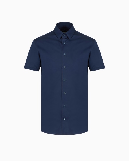 a|x armani exchange Short-sleeved cotton-jersey shirt