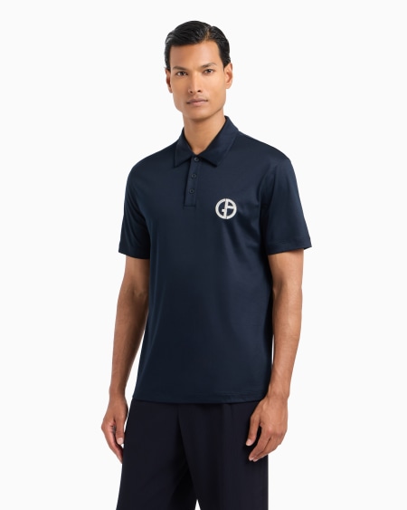 A|x Armani Exchange Short-sleeved Polo Shirt In Cotton Interlock