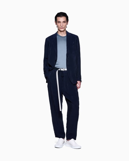 A|x Armani Exchange Short-sleeved Silk-cotton Jumper