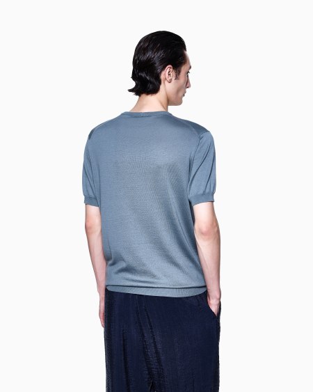 A|x Armani Exchange Short-sleeved Silk-cotton Jumper