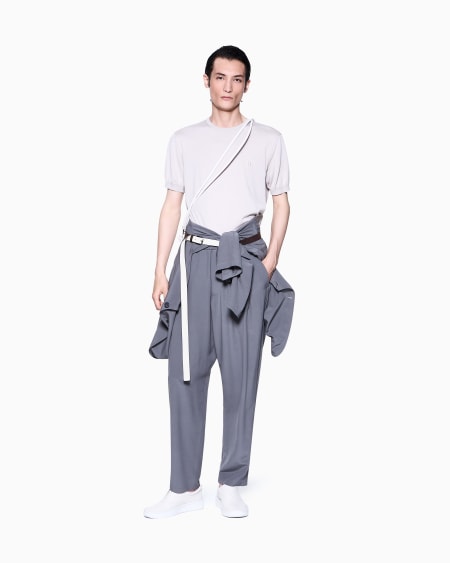 A|x Armani Exchange Short-sleeved Silk-cotton Jumper