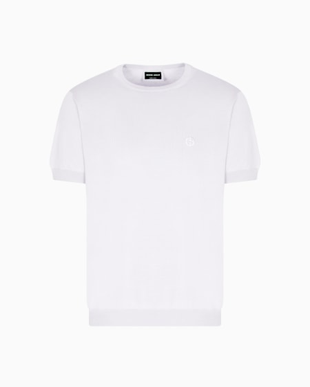 a|x armani exchange Short-sleeved silk-cotton jumper