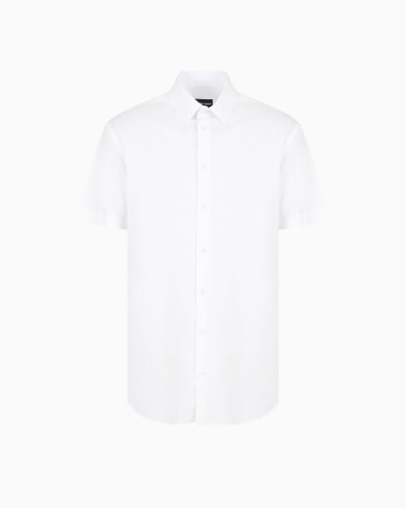 a|x armani exchange Short-sleeved stretch plain-knit shirt