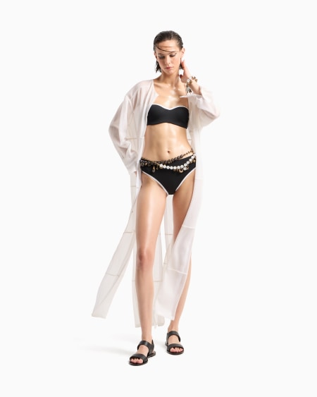 A|x Armani Exchange Silk And Cotton Jersey Duster Coat