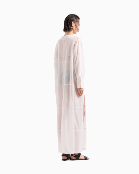 A|x Armani Exchange Silk And Cotton Jersey Duster Coat