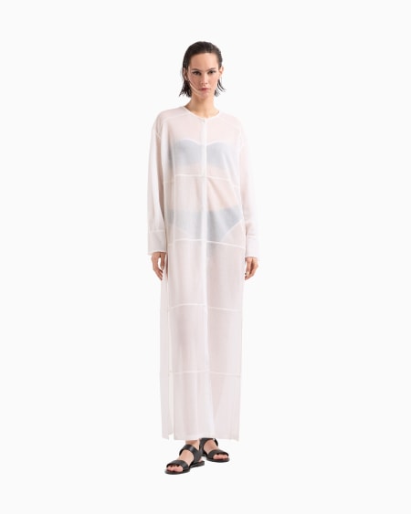 A|x Armani Exchange Silk And Cotton Jersey Duster Coat