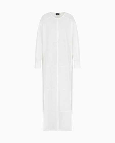 a|x armani exchange Silk and cotton jersey duster coat