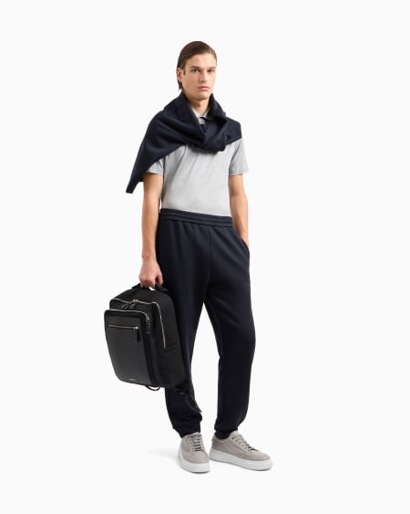 A|x Armani Exchange Silk And Cotton-mélange Jersey Polo Shirt