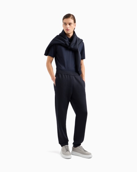 A|x Armani Exchange Silk And Cotton-mélange Jersey Polo Shirt