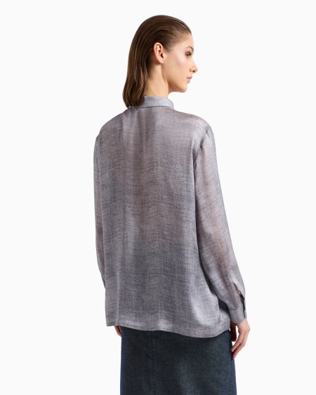 A|x Armani Exchange Silk-charmeuse Mélange-print Shirt