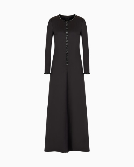 a|x armani exchange Silk jumpsuit with embroidered details