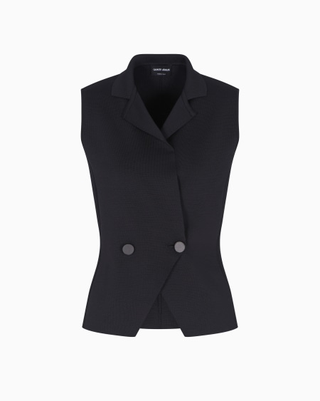 a|x armani exchange Silk knit double-breasted gilet