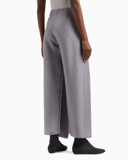 A|x Armani Exchange Silk Trousers With Panel Detail