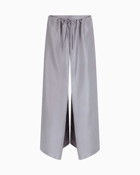 a|x armani exchange Silk trousers with panel detail