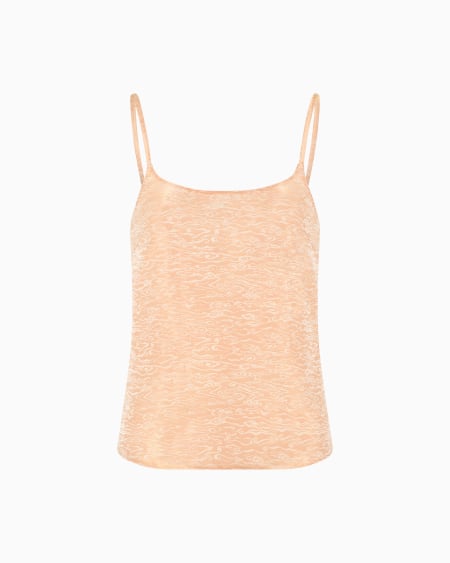 a|x armani exchange Silk viscose and lurex jacquard top