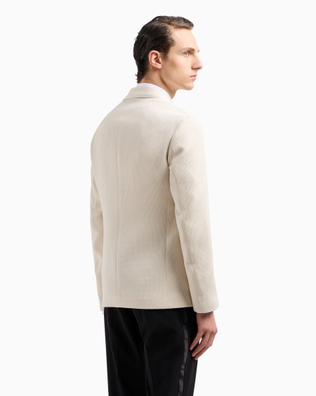 A|x Armani Exchange Single-breasted Jacket In A Silk Blend