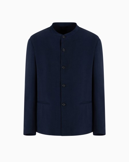 a|x armani exchange Single-breasted jacket in cupro and viscose