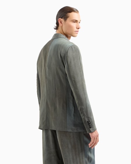 A|x Armani Exchange Single-breasted Jacket In Iridescent Viscose