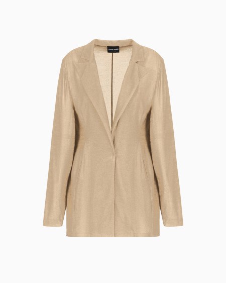 a|x armani exchange Single-breasted jacket in light viscose jersey