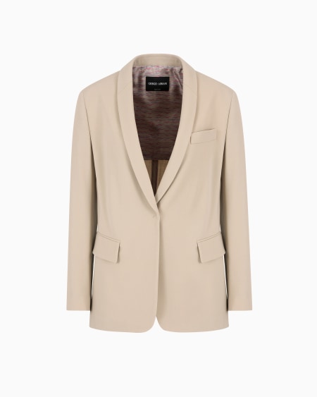 a|x armani exchange Single-breasted jacket in stretch wool barathea