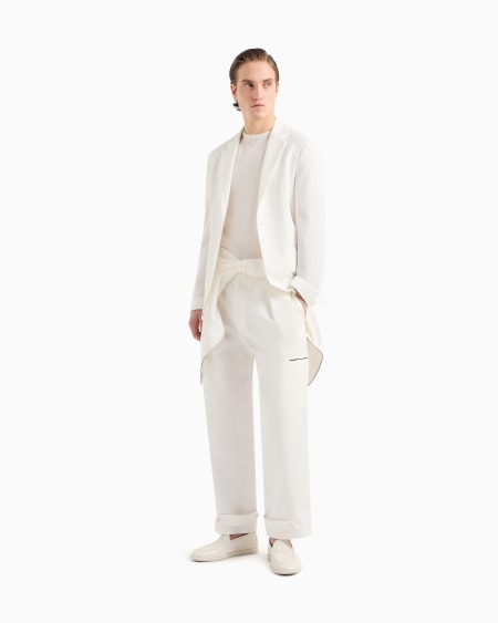 A|x Armani Exchange Single-breasted Jacket In Technical Waffle Fabric