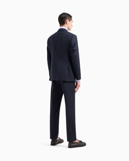 A|x Armani Exchange Single-breasted Soft Line Suit In Virgin Wool