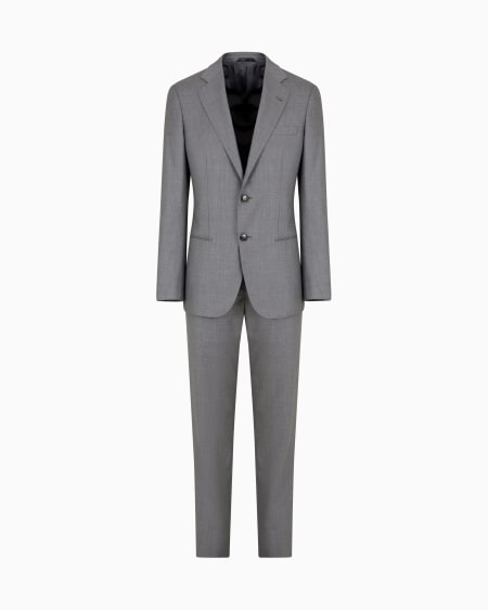 a|x armani exchange Single-breasted Soho Line suit in virgin wool and cashmere