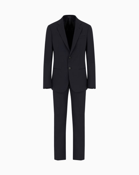 a|x armani exchange Single-breasted Soho line suit in virgin wool
