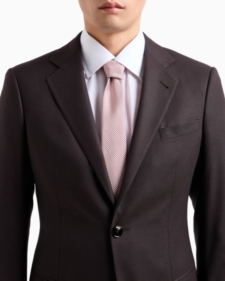 A|x Armani Exchange Single-breasted Soho Line Suit In Virgin Wool Cloth
