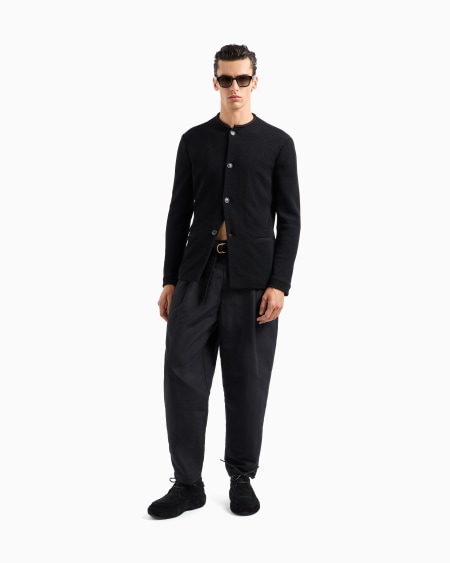 A|x Armani Exchange Single-breasted Virgin-wool Blend Jacket