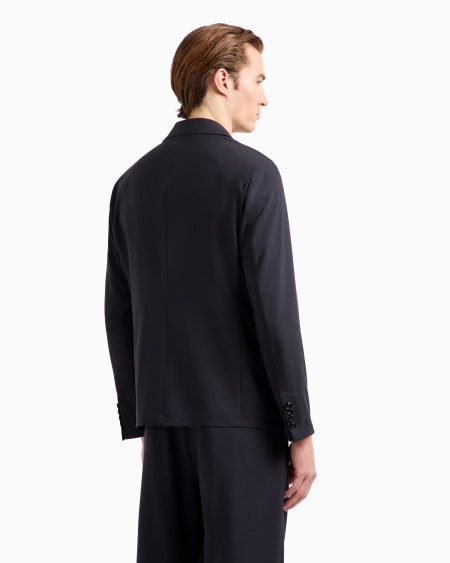 A|x Armani Exchange Single-breasted Virgin-wool Jacket