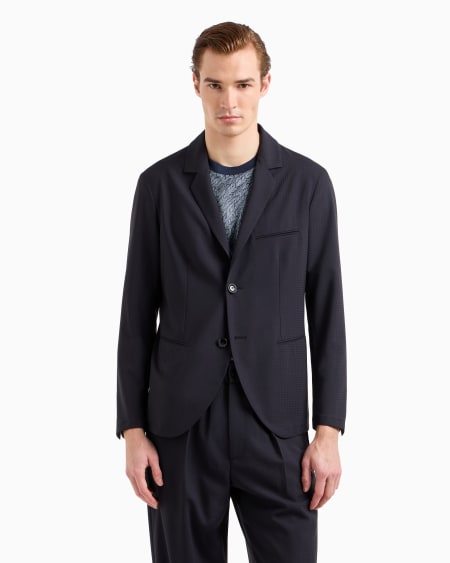 A|x Armani Exchange Single-breasted Virgin-wool Jacket