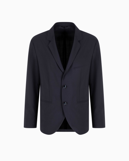 a|x armani exchange Single-breasted virgin-wool jacket