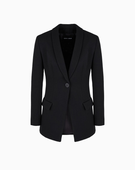 a|x armani exchange Single-breasted virgin-wool jacket