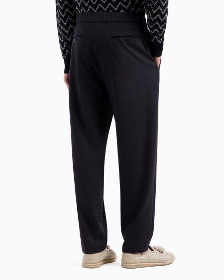 A|x Armani Exchange Single-dart Wool-canvas Trousers