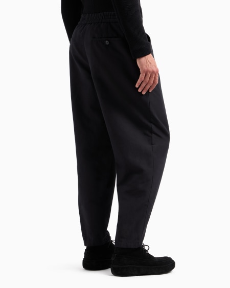 A|x Armani Exchange Single-pleat Cotton And Linen Trousers